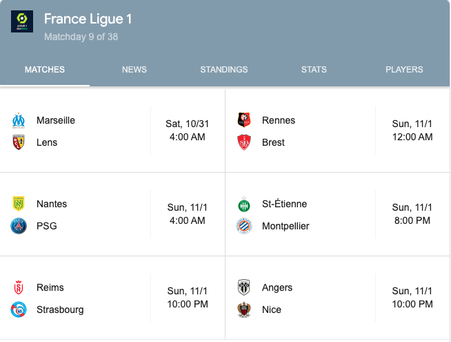 Tin tức lịch thi đấu Ligue 1